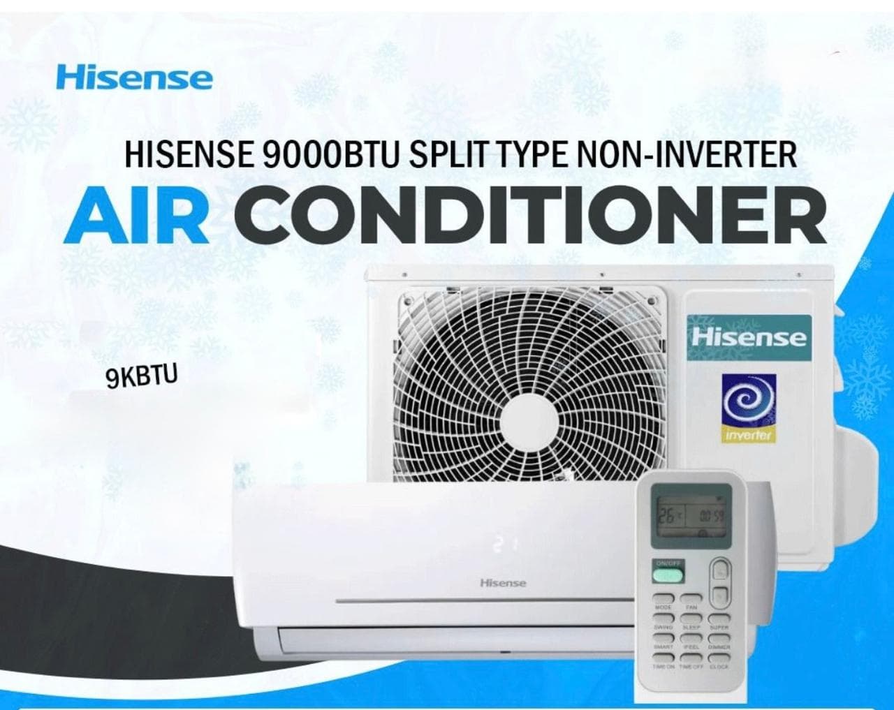 Hisense 9000BTU split type non-inverter